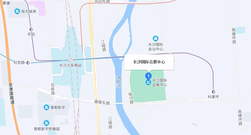 长沙家博会交通路线地图
