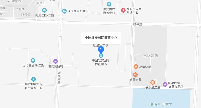 淮安家博会交通路线地图