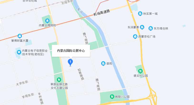 呼和浩特家博会交通路线地图